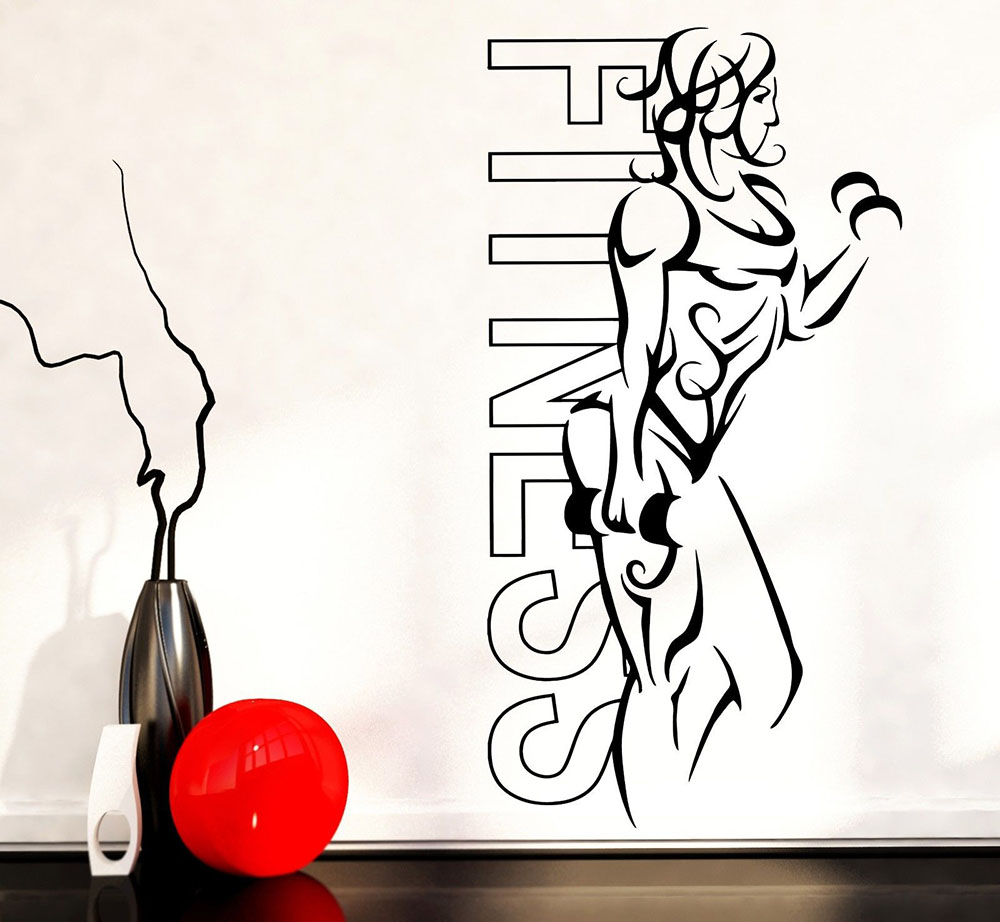 Yoga Health & Fitness Center - Виниловые наклейки на стену для фитнеса,