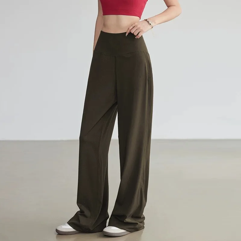 Yoga Fitness Pants - Женские свободные прямые спортивные брюки для