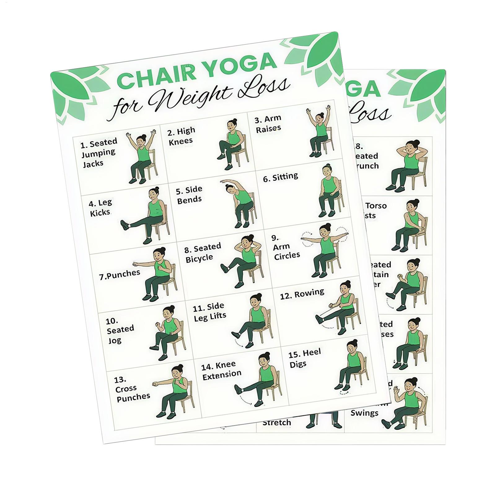 Yoga Health & Fitness Center - 2 плаката для йоги: домашние упражнения,