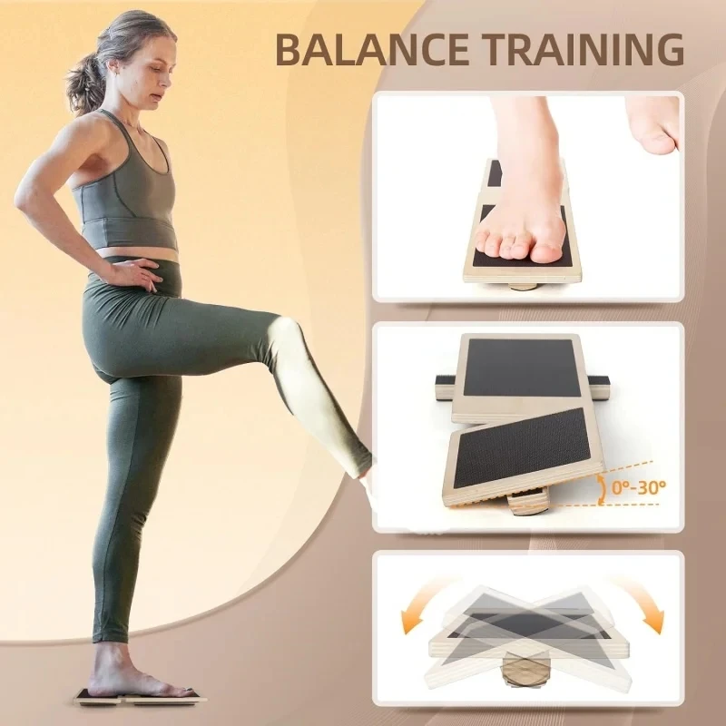 Деревянный тренажер для одной  – обзор и цена Balance Board Fitness